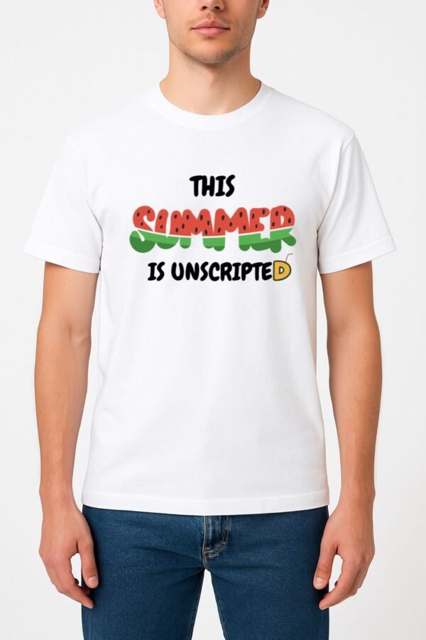 White T-Shirt This Summer is Unscripted