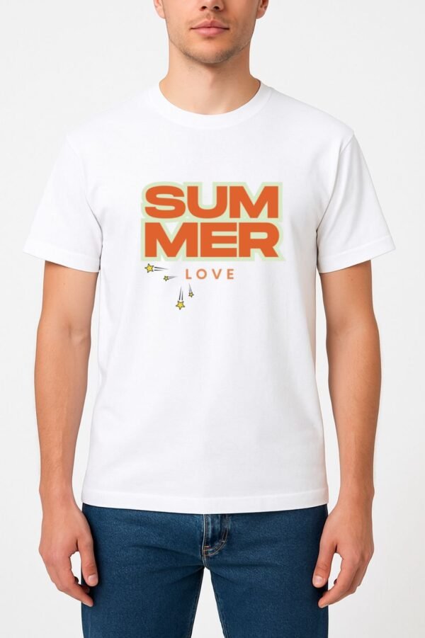 White T-Shirt Summer Love