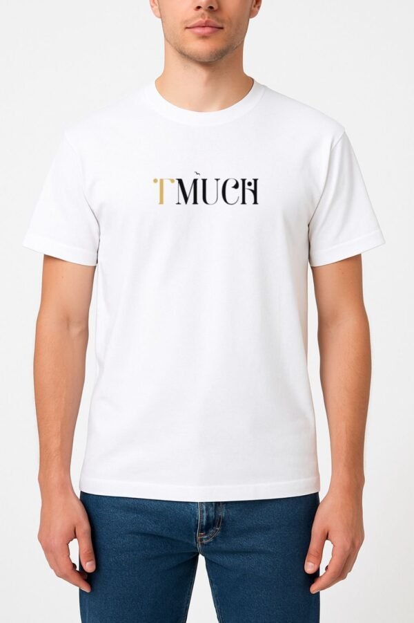 White T-Shirt With Puff Logo T Yellow