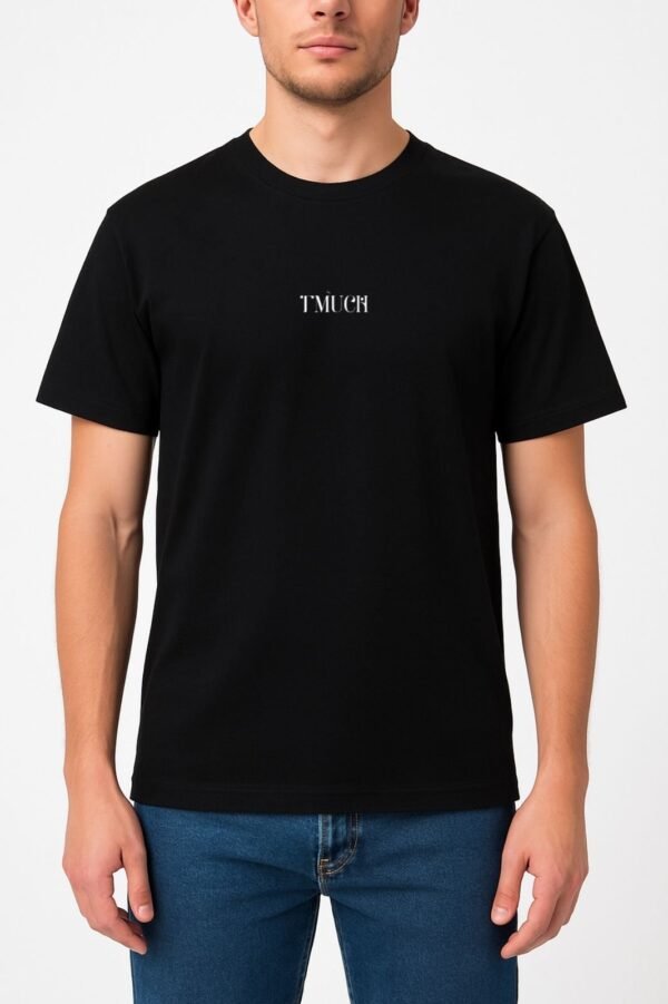 Black T-Shirt Think Postive Be Artistic